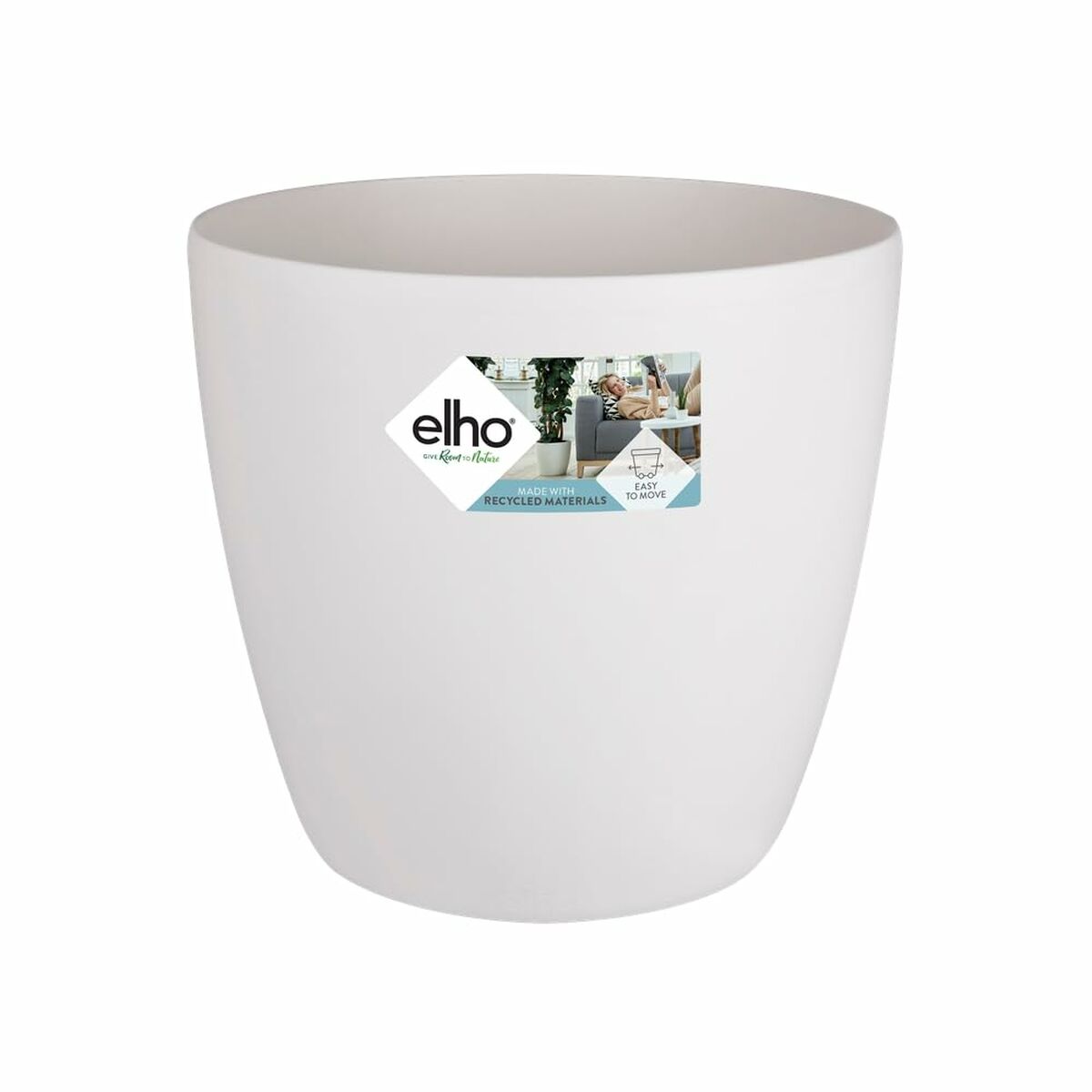 Ghiveci Elho Ø 47 cm Alb Plastic Rotund